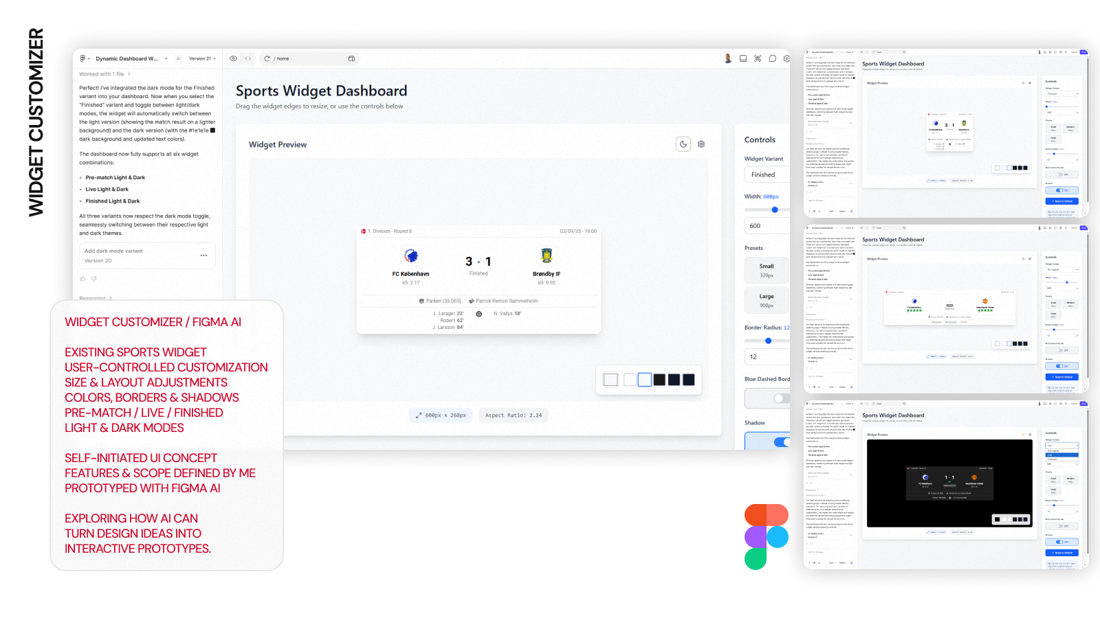 Visuelt udsnit fra Widget Customizer