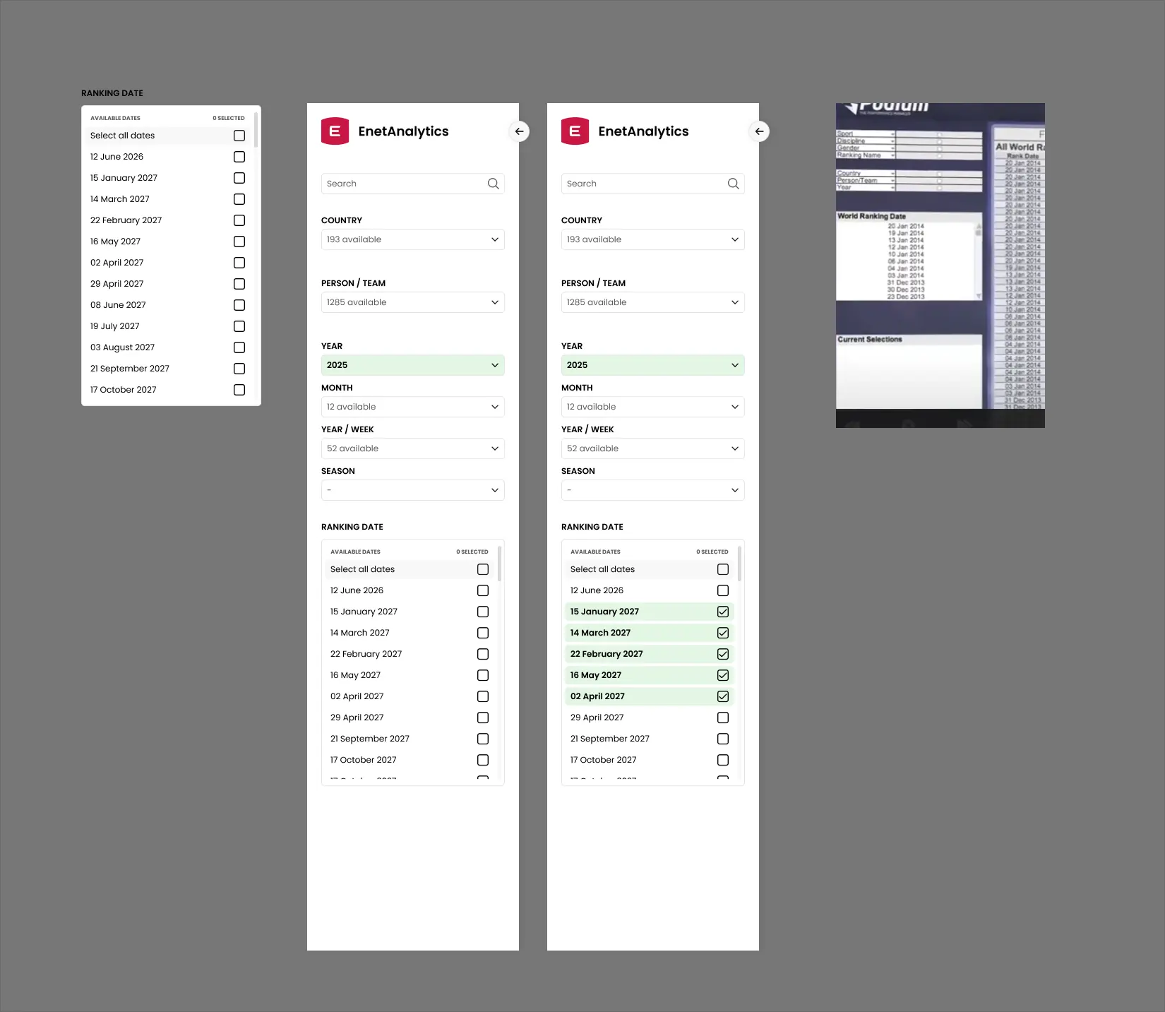 Figma exploration of multiple selection behaviour